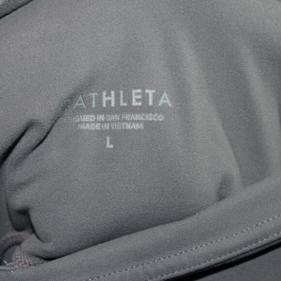 Athleta Side Slit Grey Yoga Pants Size Large - Picture 9 of 9
